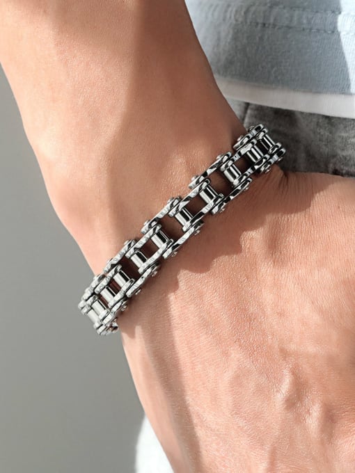 Open Sky Stainless steel Geometric Chain Hip Hop Link Bracelet 1