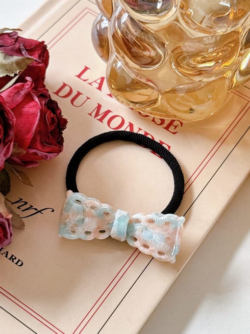 Blue pink hair circle 5.2cm Cellulose Acetate Trend Bowknot Multi Color Hair Rope