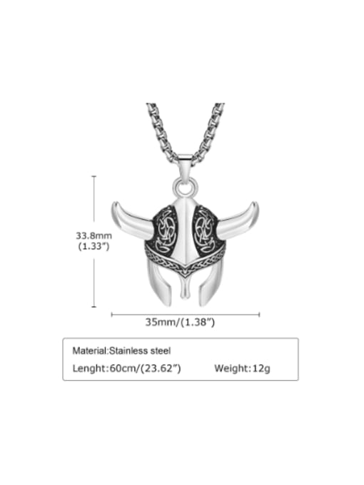 CONG Stainless steel Irregular  Hip Hop Mask Pendant Necklace 1