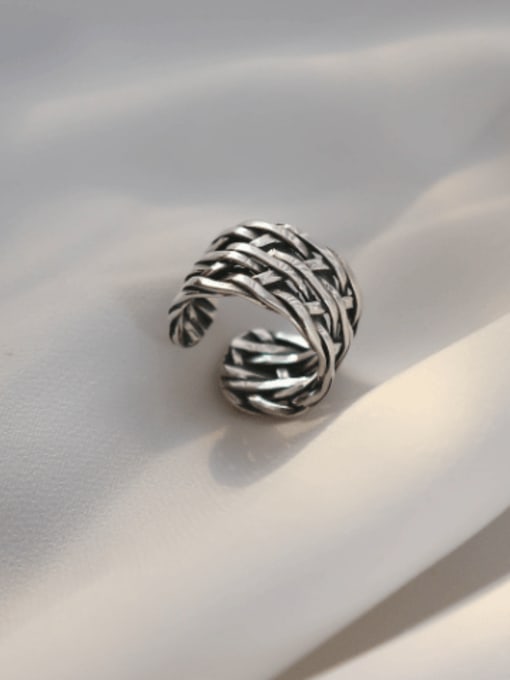 Boomer Cat Sterling silver retro style personality ring 0