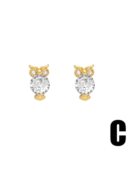 CC Brass Cubic Zirconia Star Dainty Stud Earring 3