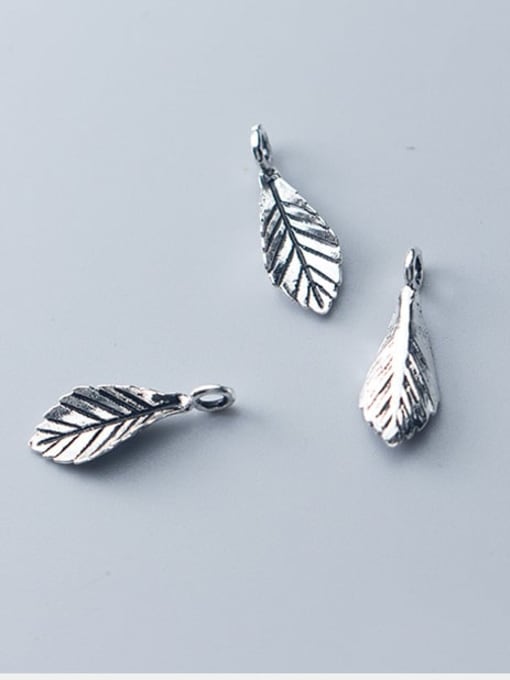 FAN 925 Sterling Silver With Vintage Leaf Pendant Diy Accessories 3