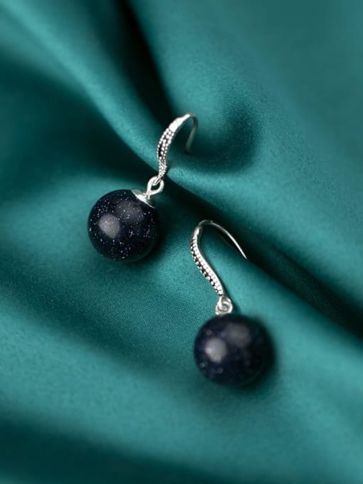 Rosh 925 Sterling Silver Minimalist Round Pearl   Hook Earrings 1