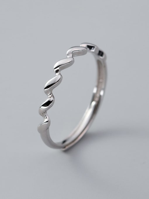Rosh 925 Sterling Silver Irregular Minimalist Band Ring 3