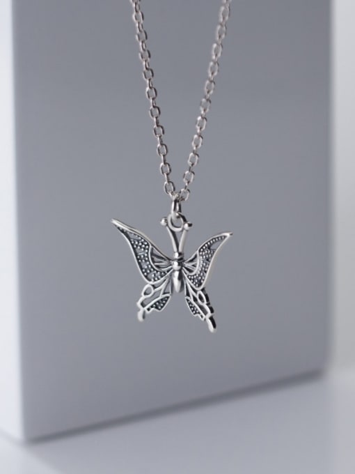 Rosh 925 Sterling Silver Butterfly Cute Necklace 1