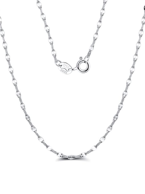 Silver tile chain, 45cm long, 0.9g 925 Sterling Silver Minimalist Chain