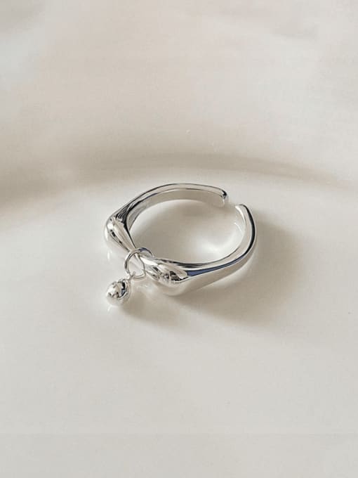 Boomer Cat 925 Sterling Silver Bowknot Minimalist Band Ring 0