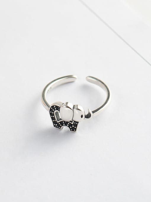 XBOX 925 Sterling Silver Elephant Vintage Band Ring 3