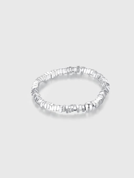 MODN 925 Sterling Silver Irregular Dainty Band Ring