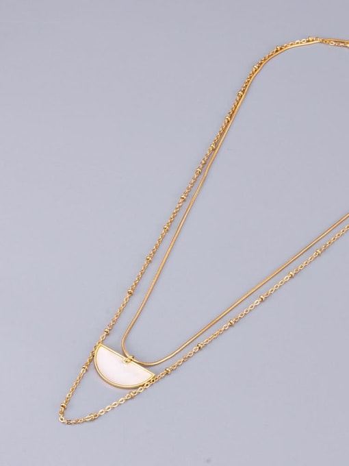 A TEEM Titanium Tassel Minimalist Multi Strand Necklace 2