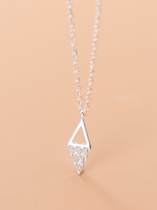Rosh 925 sterling silver simple fashion geometric Pendant Necklace 3