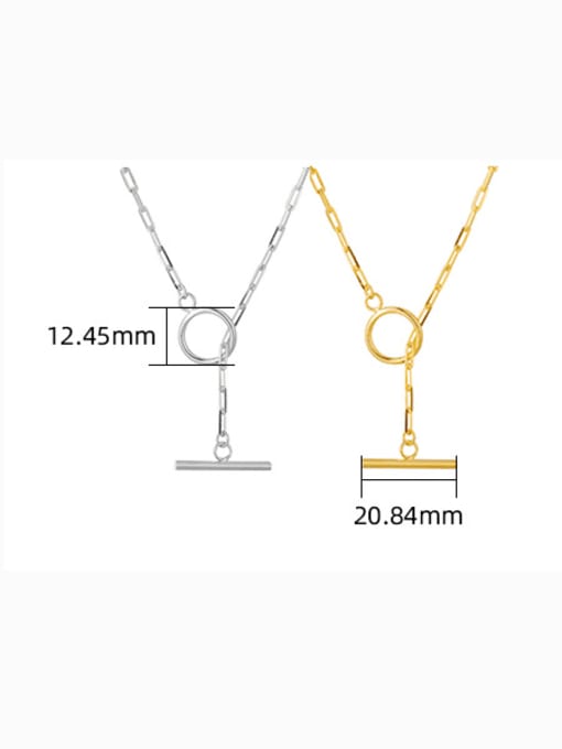 XBOX 925 Sterling Silver Geometric Tassel Minimalist Cross Chain OT Chain Necklace 2
