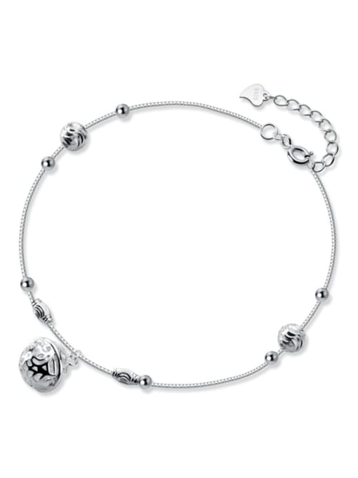 Rosh 925 Sterling Silver Cute Bell   Anklet 0