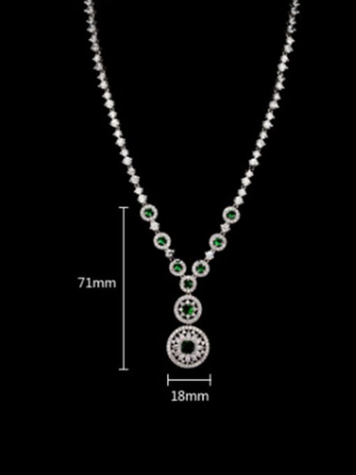 BLING SU Copper Cubic Zirconia Round Luxury Necklace 1