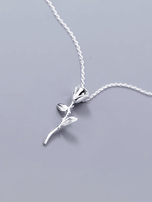Rosh 925 Sterling Silver Flower Minimalist Necklace 3