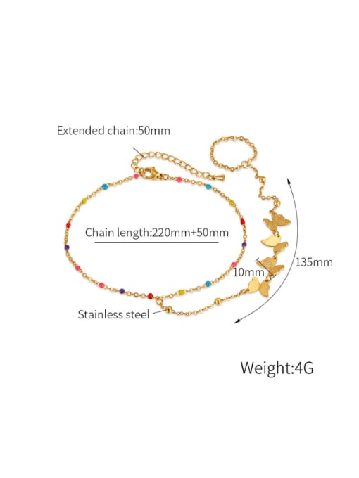 Open Sky Stainless steel Butterfly Minimalist  Anklet 2