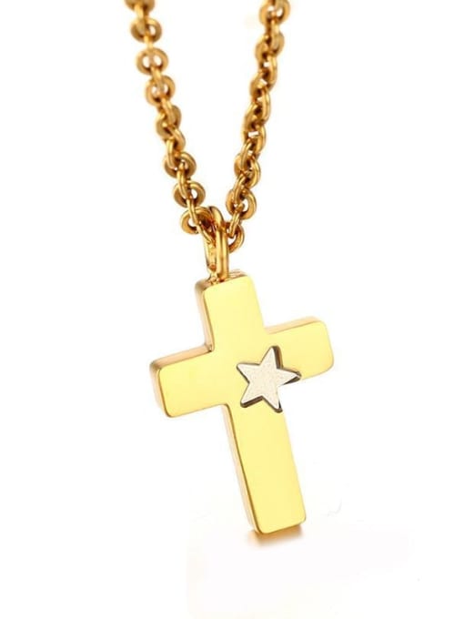 CONG Titanium Cross Minimalist Regligious Necklace 2