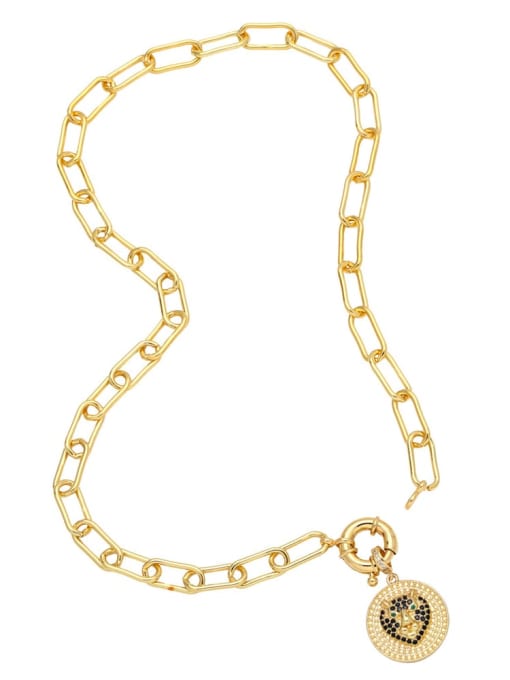 CC Brass Cubic Zirconia Geometric Vintage Necklace 2