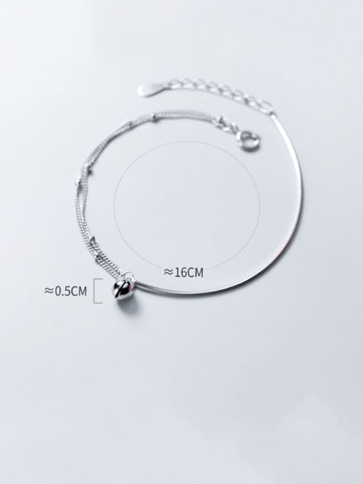 Rosh 925 sterling silver round minimalist strand bracelet 2