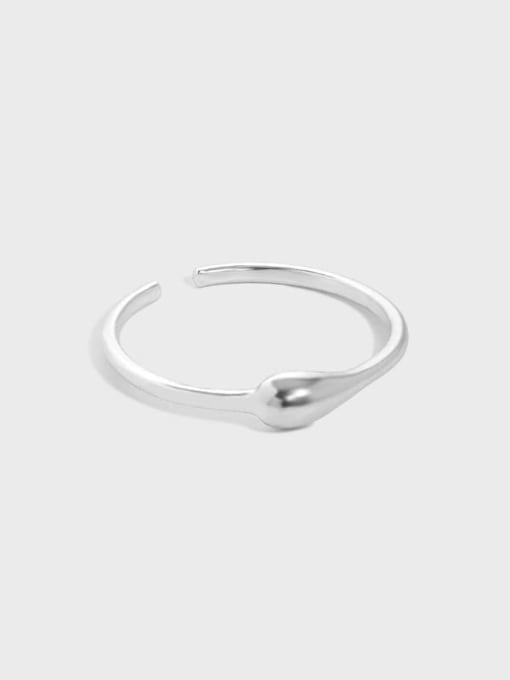 DAKA 925 Sterling Silver Heart Minimalist Band Ring