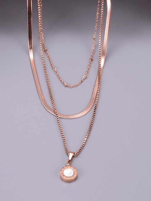 A TEEM Titanium Round Minimalist Multi Strand Necklace