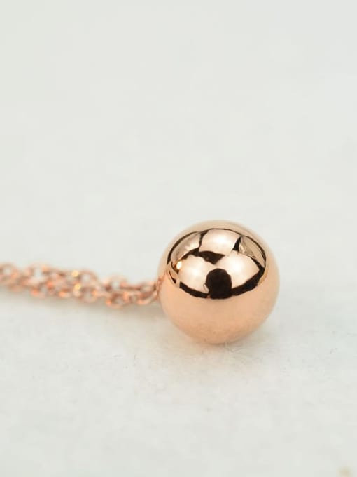 A TEEM Titanium Smooth Round ball Minimalist pendant Necklace 1
