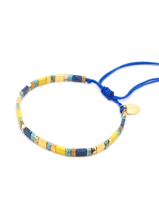 Roxi Stainless steel TILA Bead Multi Color Geometric Bohemia Handmade Weave Bracelet 1
