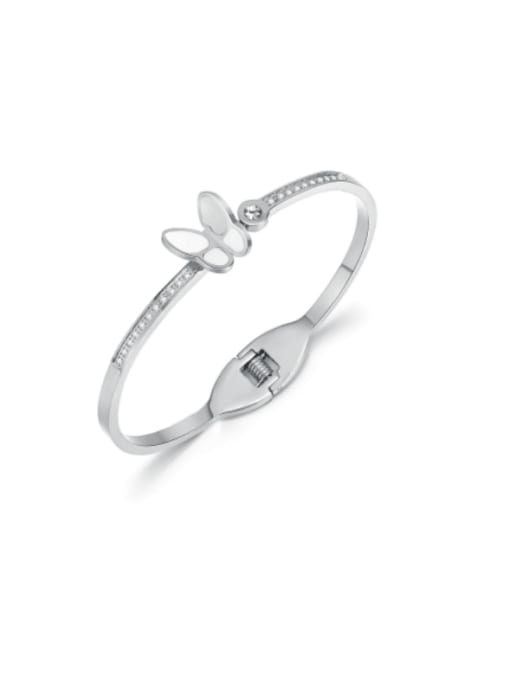 Open Sky Stainless steel Shell Butterfly Hip Hop Band Bangle 3