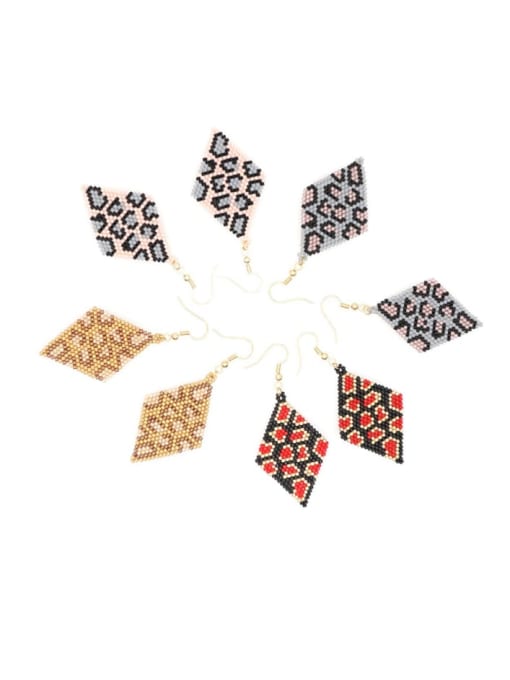 Roxi Stainless Steel Multi Color Miyuki Beads Geometric Bohemia Pure Handmade Earring 1