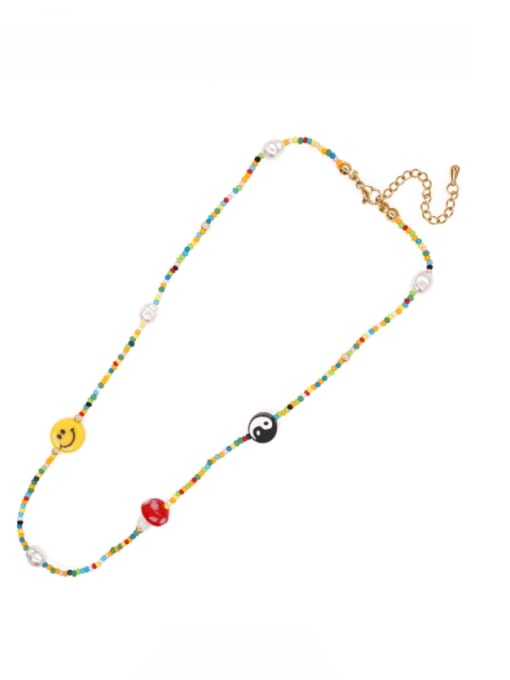 Roxi Miyuki Millet Bead Multi Color Smiley Bohemia Handmade Beaded Necklace 2