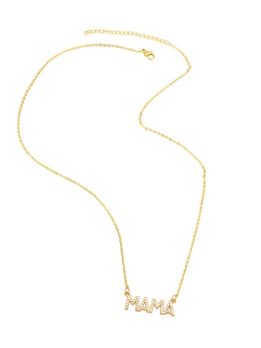 CC Brass Cubic Zirconia Vintage Letter Pendant Necklace 3