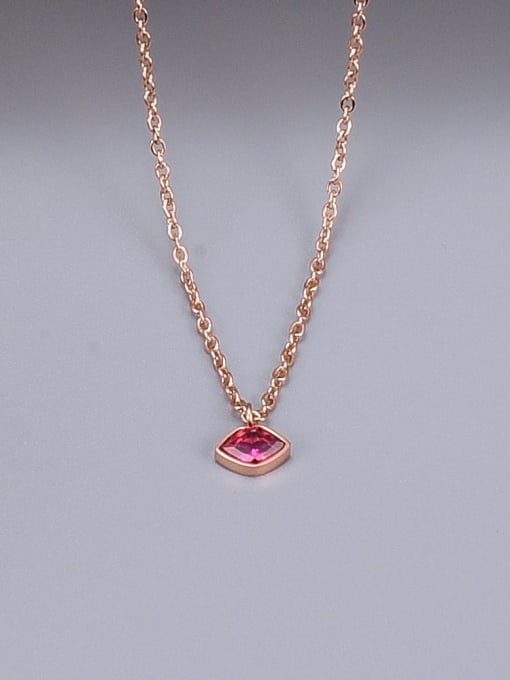 A TEEM Titanium Crystal Red Necklace