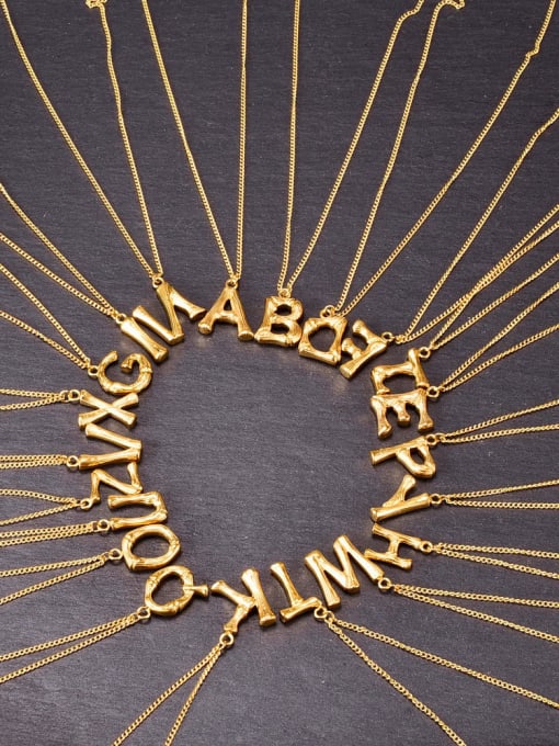 A TEEM Titanium Letter Minimalist pendant Necklace 2