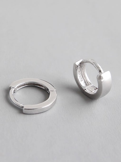 DAKA 925 Sterling Silver Round Minimalist Huggie Earring 0