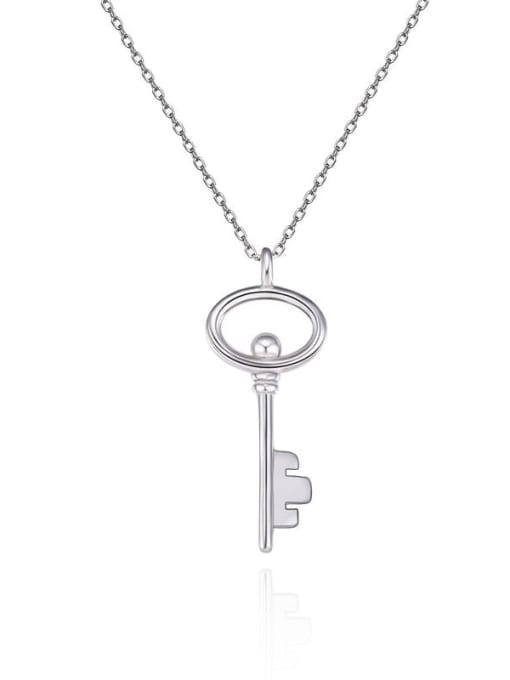 Boomer Cat 925 Sterling Silver Key Minimalist Necklace 0
