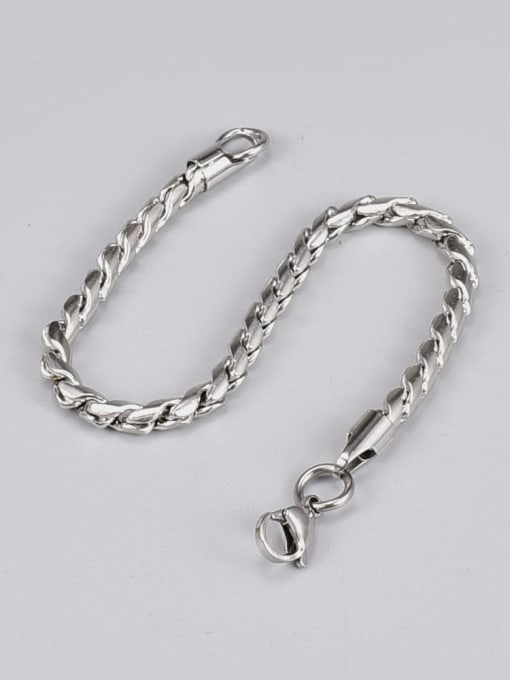 A TEEM Titanium Steel Irregular Vintage Link Bracelet 3