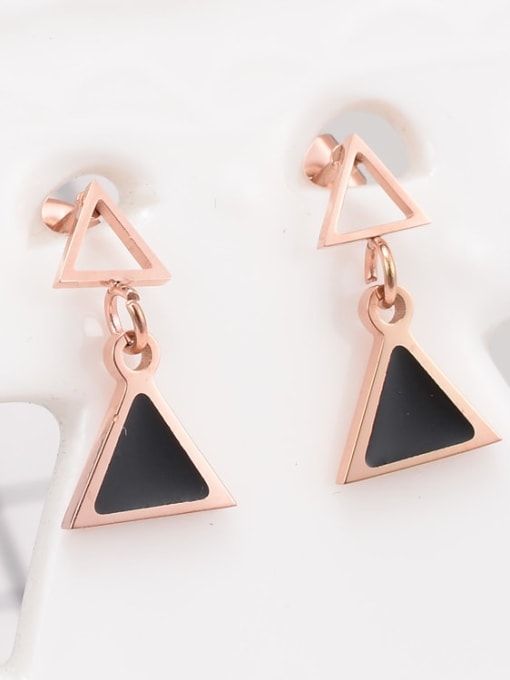 A TEEM Titanium Acrylic Triangle Minimalist Drop Earring 2