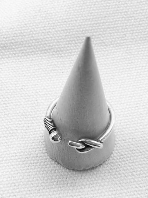 Boomer Cat S925 Sterling Silver Vintage single knot Free Size ring 0