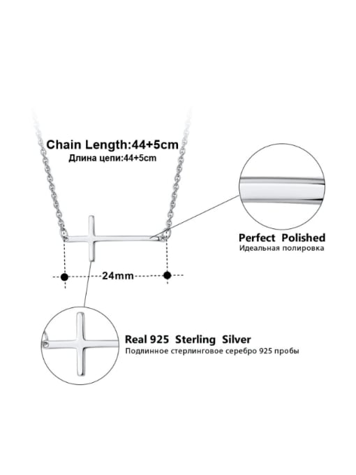 RINNTIN 925 Sterling Silver Cross Minimalist Regligious Necklace 2
