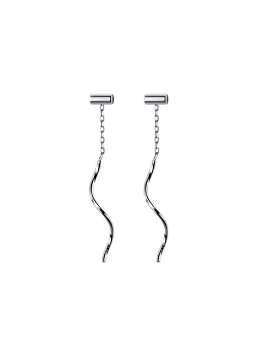 Rosh 925 Sterling Silver Tassel Minimalist Drop Earring 3