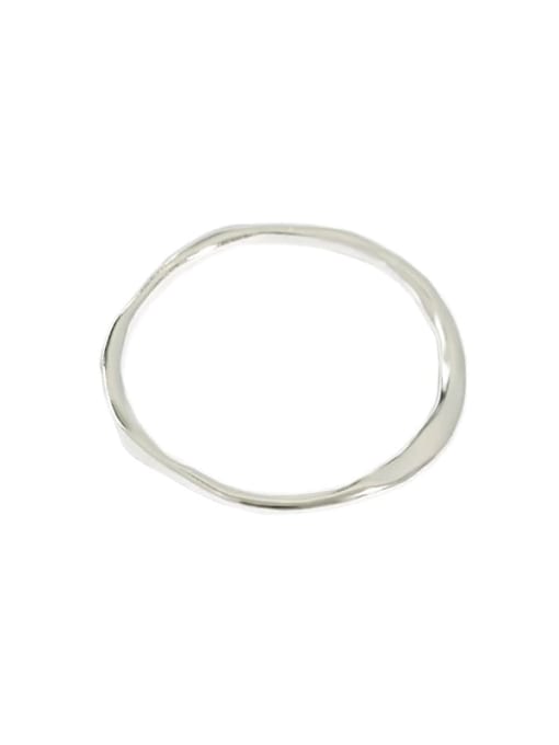 DAKA 925 Sterling Silver Round Minimalist Band Ring 3