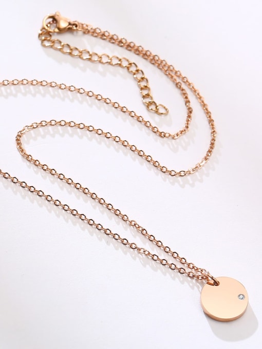 Rose Gold Stainless steel Geometric Minimalist Necklace
