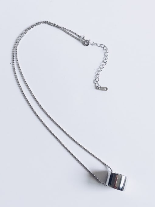 Boomer Cat 925 Sterling Silver Smooth Geometry Necklace 2