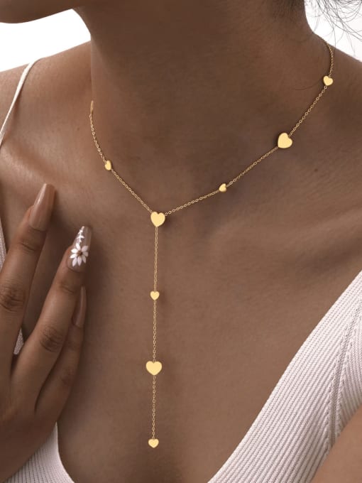 LI MUMU Stainless steel Tassel Minimalist Lariat Necklace 1