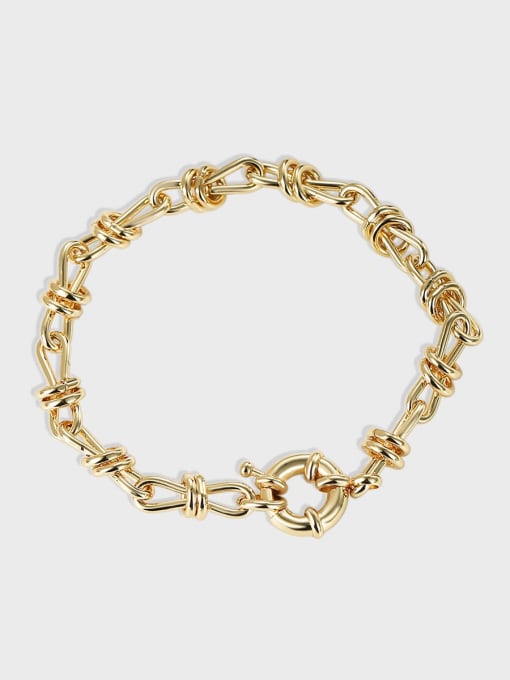 CHARME Brass Hollow  Geometric Chain Hip Hop Link Bracelet 0
