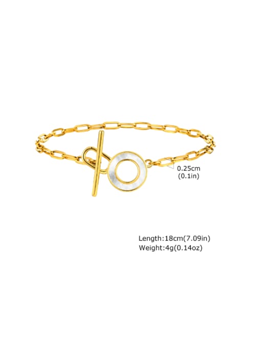 G 1 Stainless steel Shell Flower Minimalist Link Bracelet