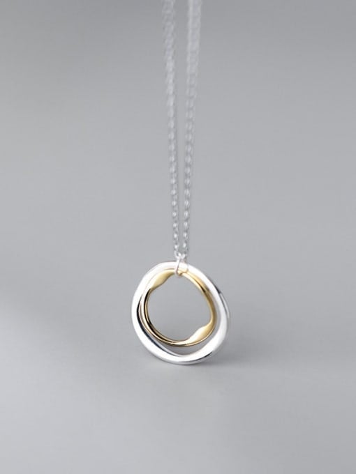 Necklace Gold 925 Sterling Silver Geometric Minimalist Necklace