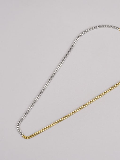 A TEEM Titanium Steel Heart Minimalist Asymmetrical Chain Necklace 4