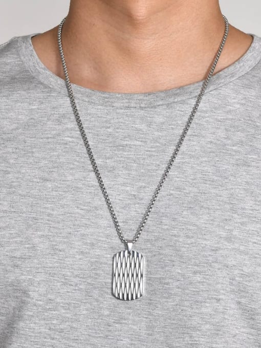 CONG Stainless steel Geometric Hip Hop Long Strand Necklace 1