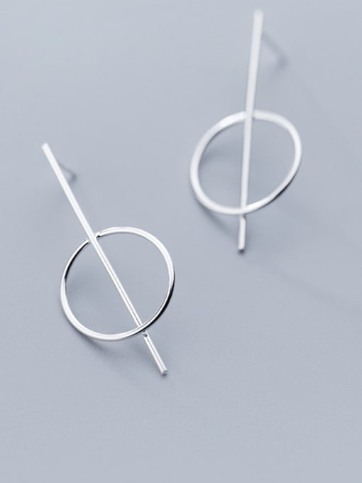 Rosh 925 Sterling Silver  Minimalist Geometric Drop Earring